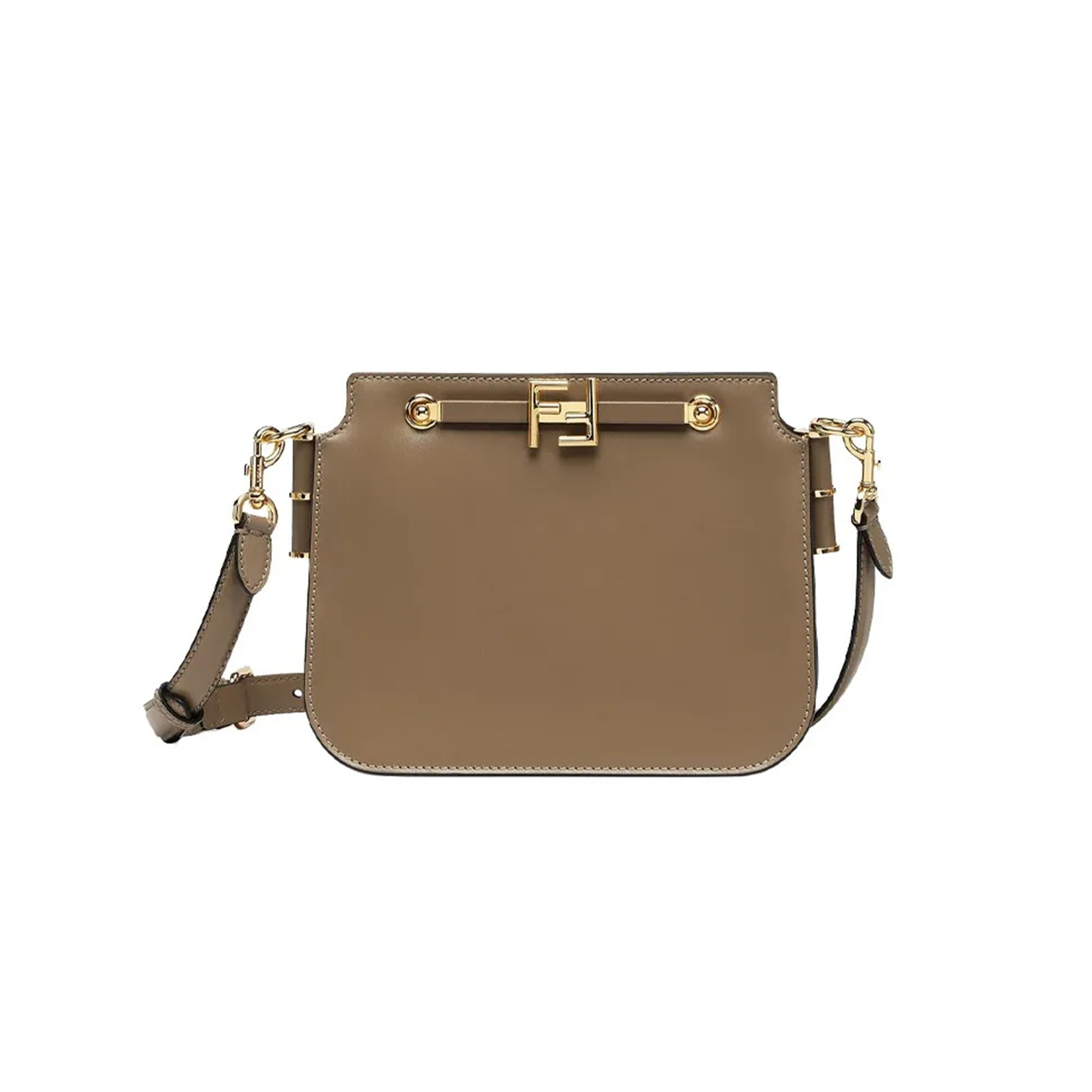 FENDI VITELLO KING LUXOR FENDI TOUCH SHOULDER BAG TARTUFO 8BT349AHK2F1F1M (26.5*19*10cm)